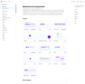 Material UI components