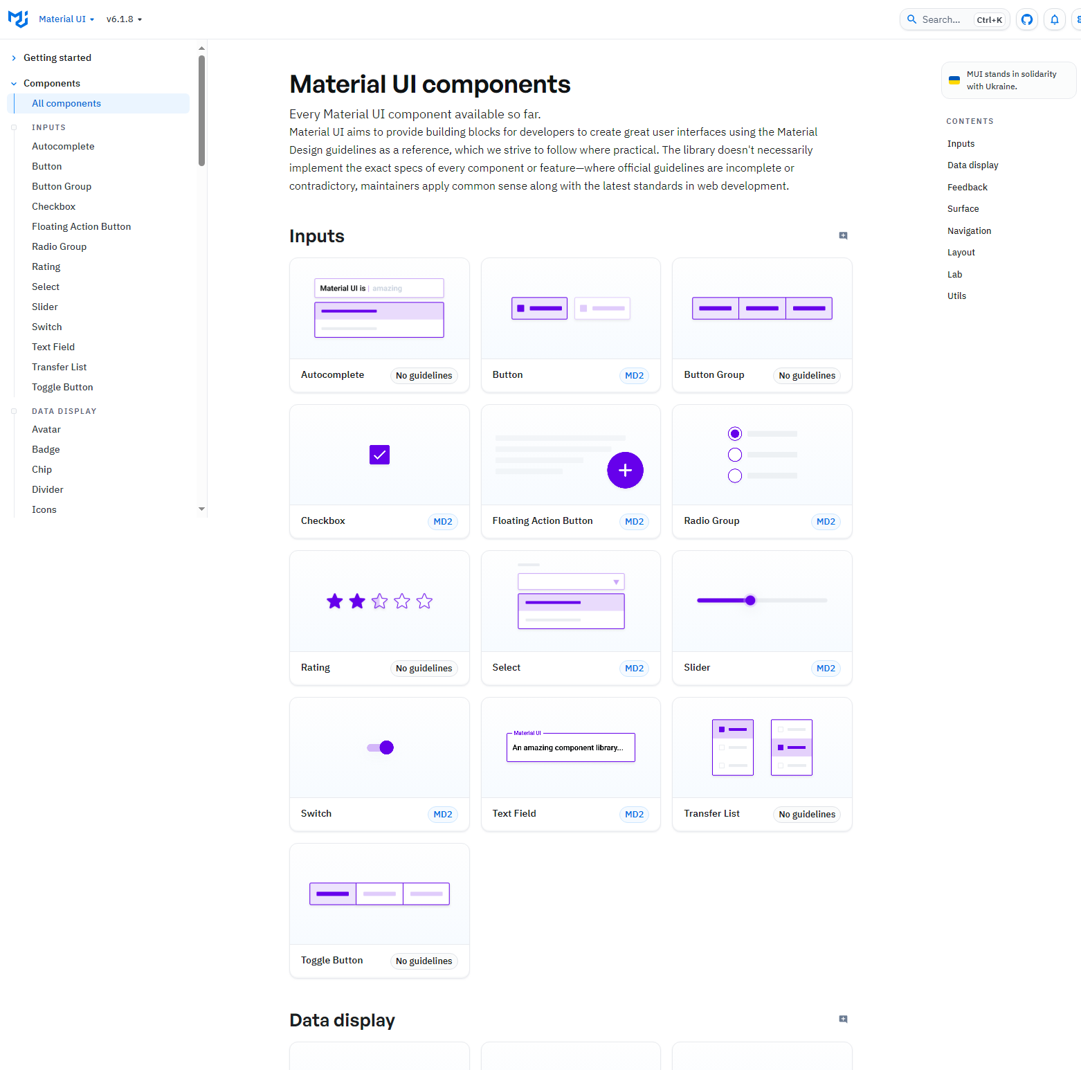 Material UI components - Algorithms Blog