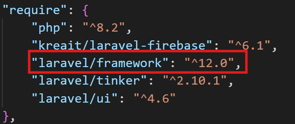 Laravel version